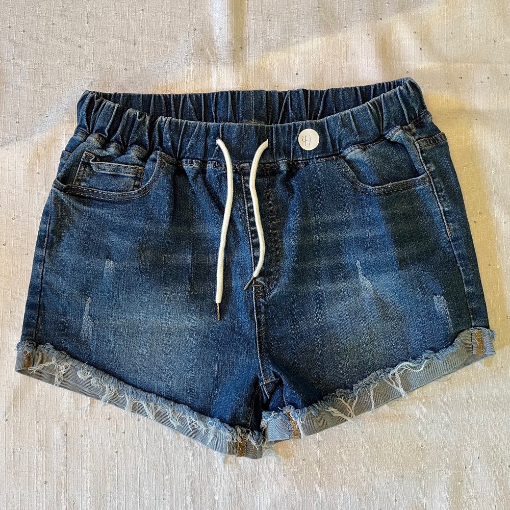 Shein Curve Elastic Waist Denim Shorts Size 2XL